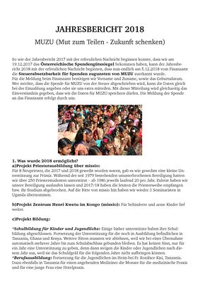 Jahresbericht 2018